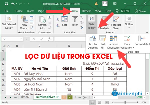 Lọc dữ liệu trùng trong Excel 2016, 2013, 2010, 2007, 2003