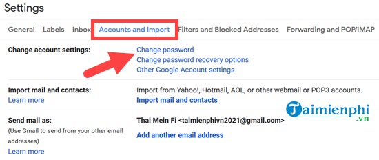 Đổi mật khẩu gmail như thế nào?
