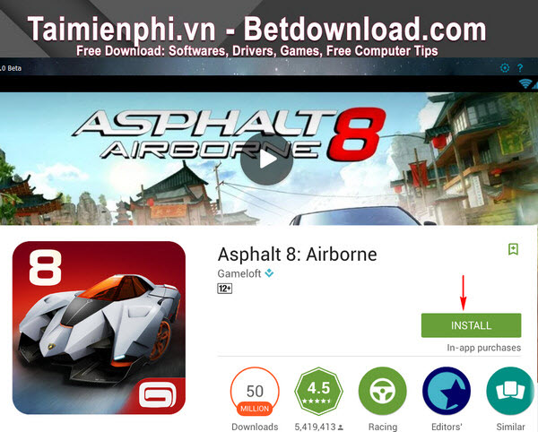 play asphalt 8 on pc