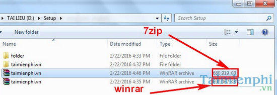 So sánh WinRAR và 7-Zip