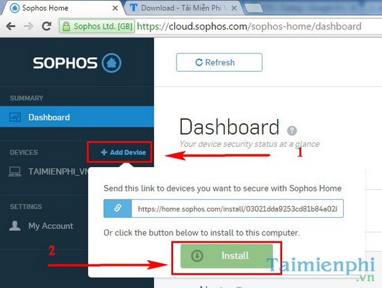 Bảo vệ máy tính bằng Sophos Home