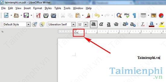 Tạo dòng chấm (....) trong LibreOffice