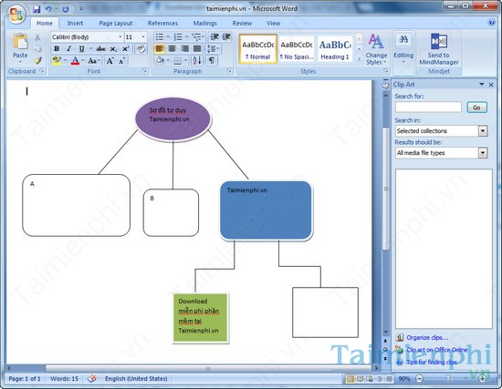 Vẽ sơ đồ tư duy trong word