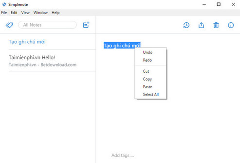 Simple Note Pc Cài Simplenote, phần mềm ghi chú trên máy tính Win 10, 8, 7