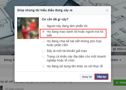 report tai khoan facebook