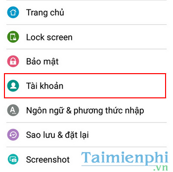 dang nhap tai khoan goolge tren android