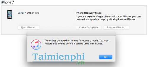 Sửa lỗi iPhone 7, iPhone 7 Plus bị vô hiệu hóa