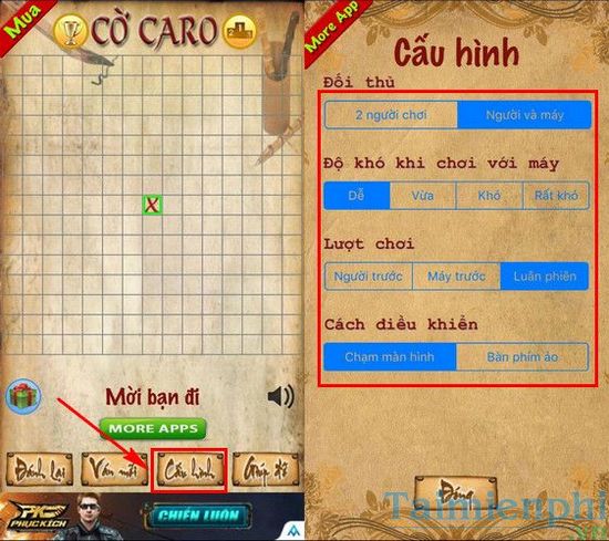 Tải và cài đặt cờ caro trên điện thoại iPhone, iPad