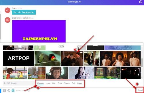 Hướng dẫn gửi ảnh động trên Yahoo Messenger, chia sẻ ảnh GIF trên Yahoo