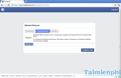 Quét mã độc Facebook. check mã độc trên tài khoản Facebook