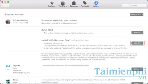 Cách tải và cài macOS 10.13