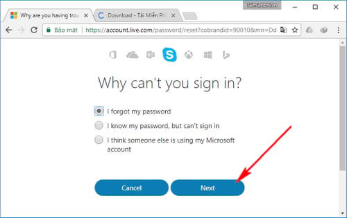 Quên mật khẩu Skype phải làm sao? Xin chỉ cách lấy lại mật khẩu.