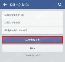 Đổi mật khẩu facebook trên điện thoại iPhone, SamSung, OPPO, Android