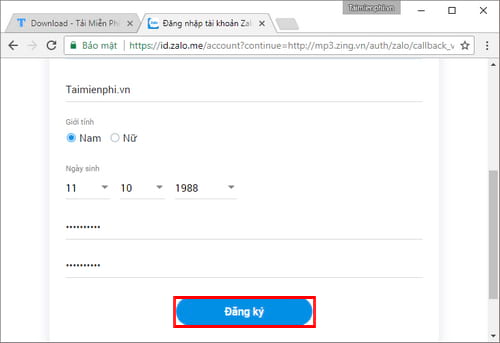 Đăng ký Zing mp3, tạo tài khoản Zing Mp3 nghe nhạc trên máy tính