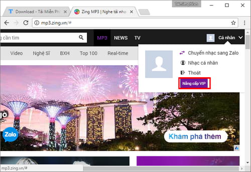 Đăng ký Zing mp3, tạo tài khoản Zing Mp3 nghe nhạc trên máy tính
