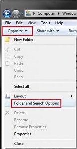 Cách mở Folder Options với từng loại Windows