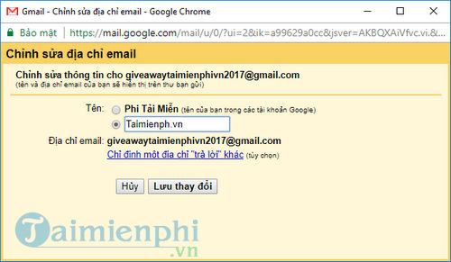 Đổi tên gmail, thay tên tài khoản Gmail mới