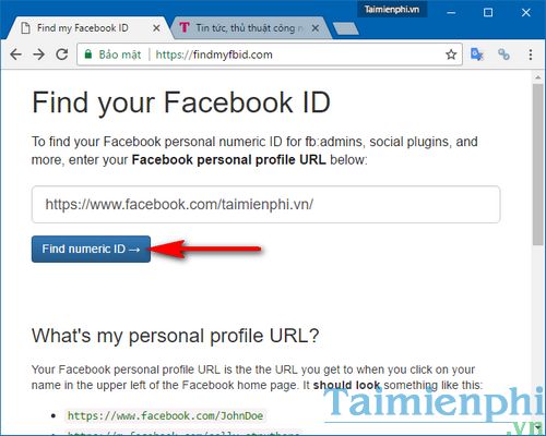 facebook account by facebook id