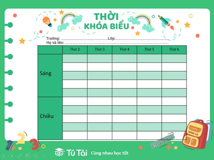 Tai mau thoi khoa bieu dep file ppt