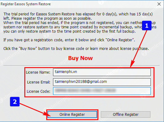 giveaway ban quyen mien phi eassos system restore sao luu va khoi phuc he thong 6