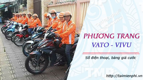 Số điện thoại đặt xe Vato, Vivu của Phương Trang