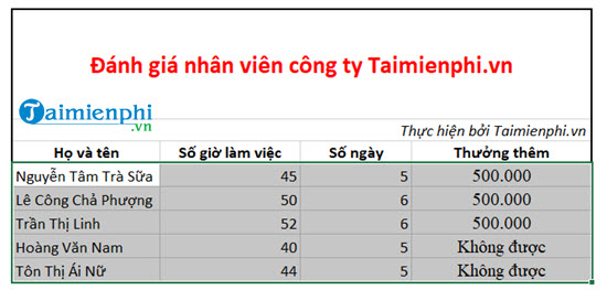 Cách tô màu xen kẽ hàng, cột trong Excel