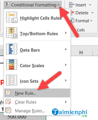 Cách tô màu xen kẽ hàng, cột trong Excel