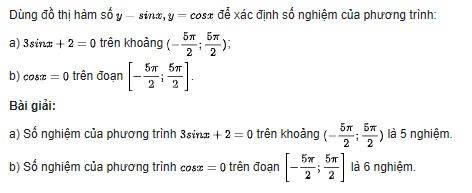 Giải toán lớp 11 trang 40 sách Cánh Diều tập 1, Phương trình lượng giác cơ bản 6 giai toan lop 11 trang 40 sach canh dieu tap 1 phuong trinh luong giac co ban 3