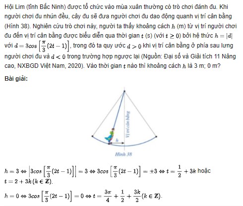Giải toán lớp 11 trang 40 sách Cánh Diều tập 1, Phương trình lượng giác cơ bản 8 giai toan lop 11 trang 40 sach canh dieu tap 1 phuong trinh luong giac co ban 5
