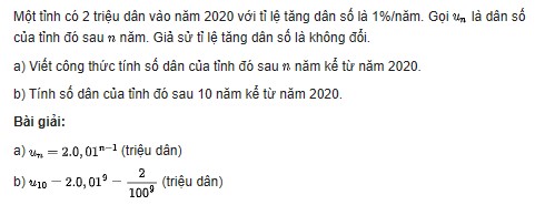 Giải toán lớp 11 trang 56 sách Cánh Diều tập 1, Cấp số nhân 10 giai toan lop 11 trang 56 sach canh dieu tap 1 cap so nhan 5