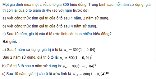 Giải toán lớp 11 trang 56 sách Cánh Diều tập 1, Cấp số nhân 11 giai toan lop 11 trang 56 sach canh dieu tap 1 cap so nhan 6