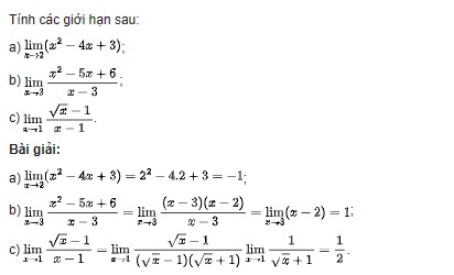 giai toan lop 11 trang 72 sach canh dieu tap 1 gioi han cua ham so 3